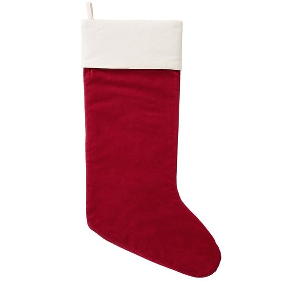 Pottery Barn Red Velvet Stocking “Brady” - Picture 1 of 4